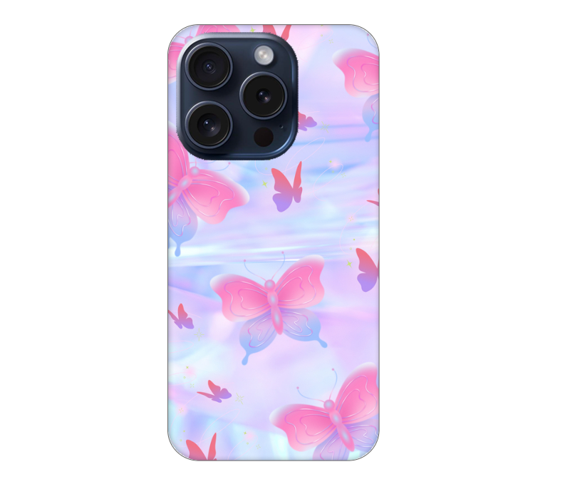 Borboleta Azul e Rosa